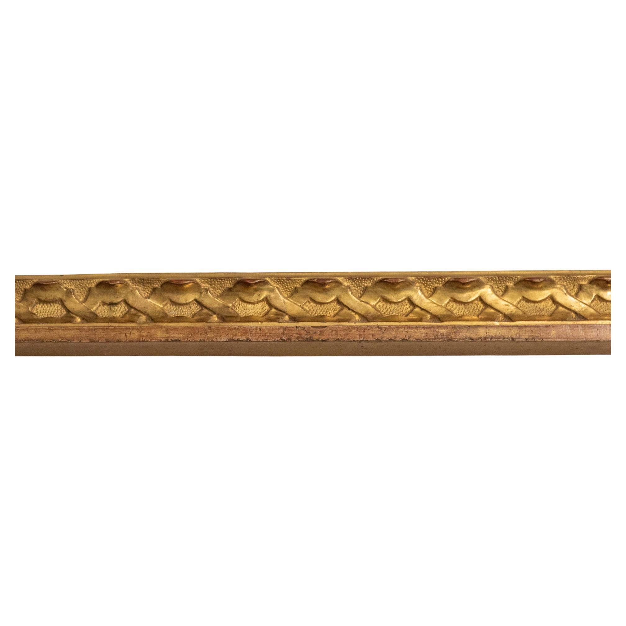 Marco grande de madera dorada Francés en venta