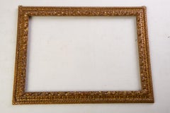 Large Hand-Carved Giltwood Frame with Pomegranates, France, Circa 1880