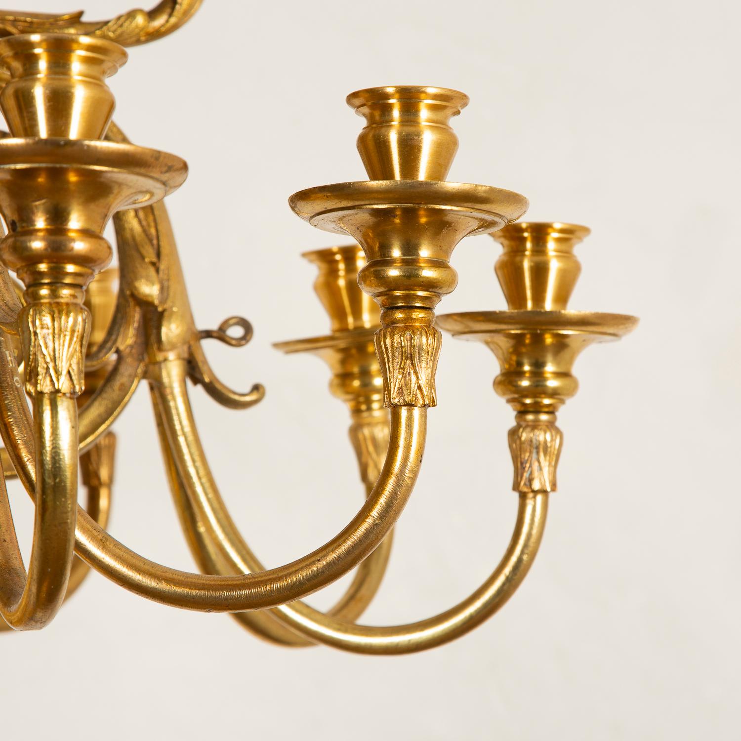 Large Giltwood and Gilt Bronze French Candelabra, circa 1870 For Sale 2