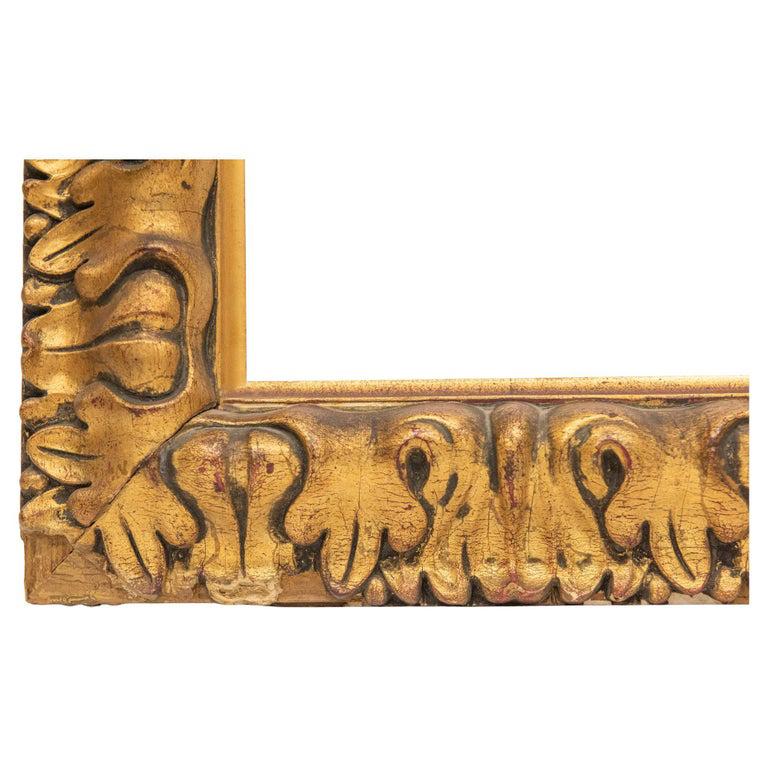 Marco antiguo grande de madera dorada Francés en venta