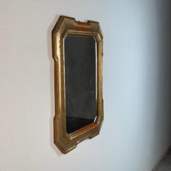 Large Giltwood Tray Mirror with Engraved and Eglomisé Decoration, Italy, 1890s