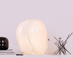 Große Gino Vistosi Zago Design Tischlampe Murano Glas, Italien 1970