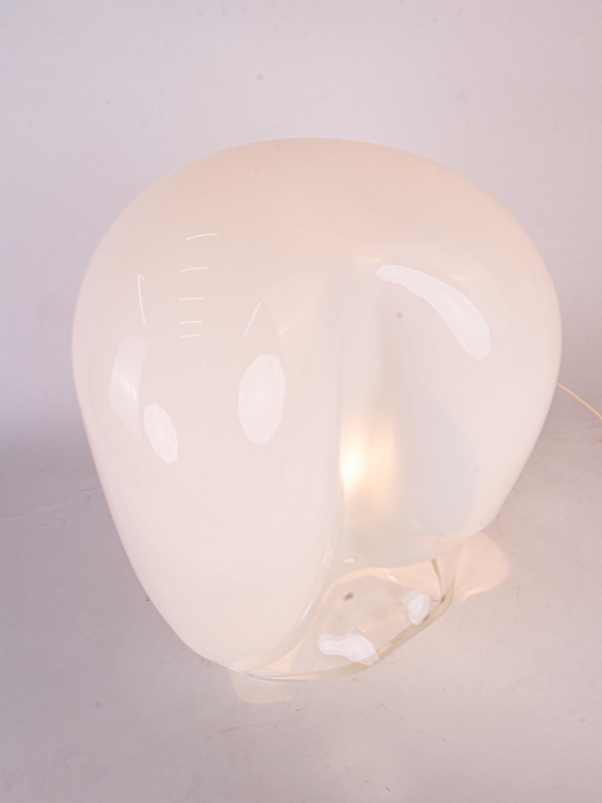 Mid-Century moderno Grande lampada da tavolo Gino Vistosi Zago Design in vetro di Murano, Italia 1970 in vendita
