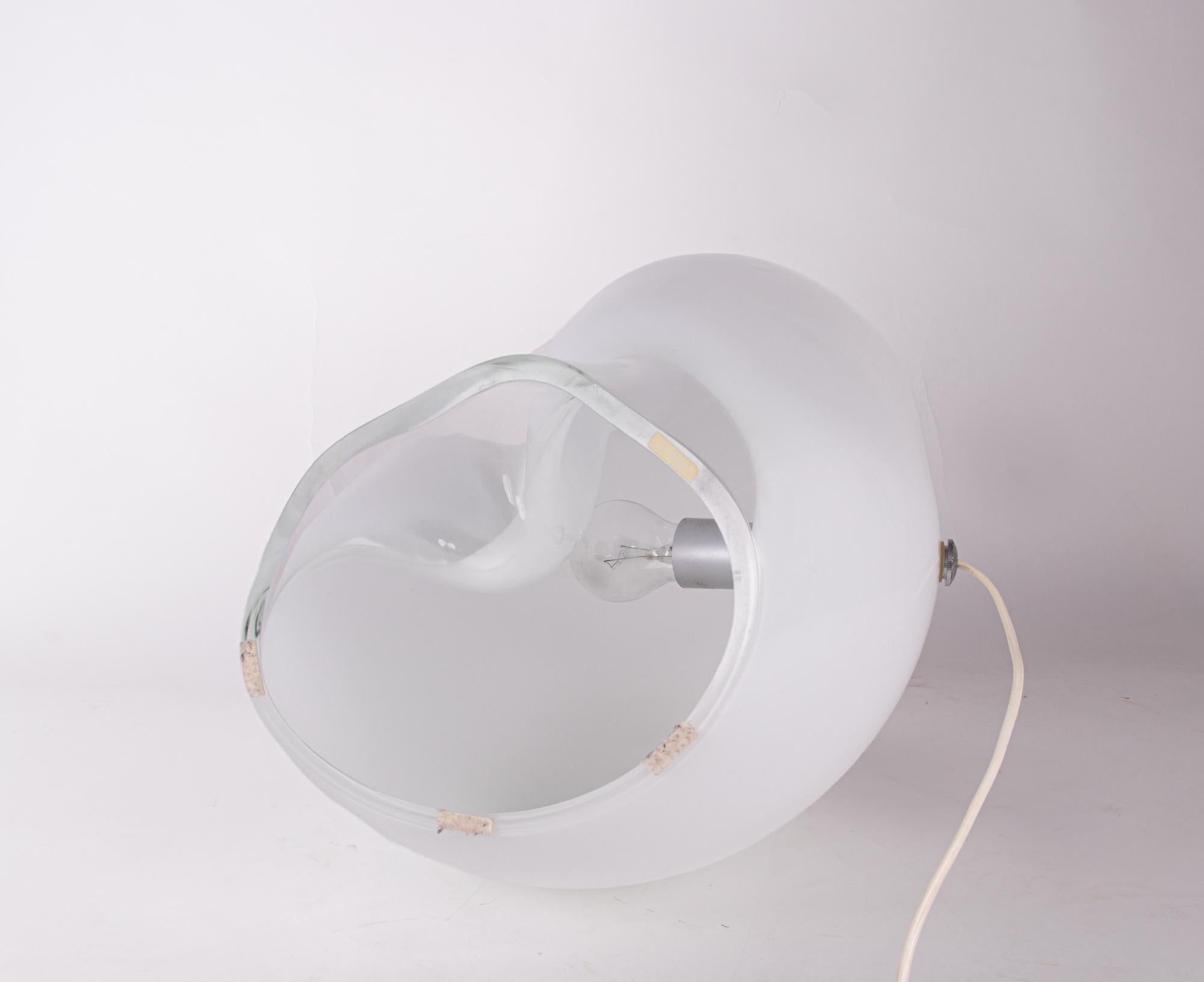 Fine XX secolo Grande lampada da tavolo Gino Vistosi Zago Design in vetro di Murano, Italia 1970 in vendita