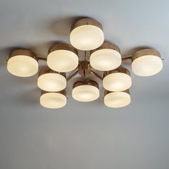 Grande plafoniera a 10 bracci di Gio Ponti, 1960, Arredoluce