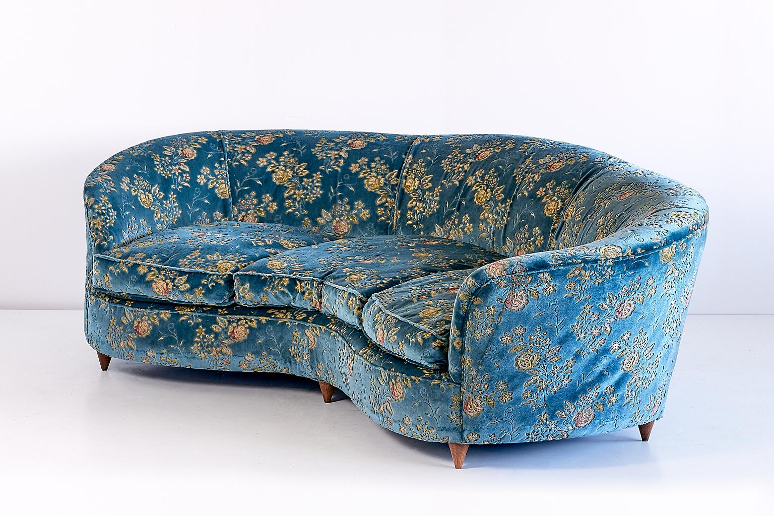 blue floral couch