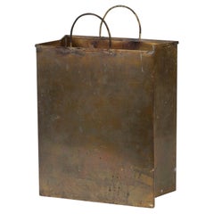 Brass Shopping Bag - 8 For Sale on 1stDibs | metal shopping bag, brass  shopping bag trash can, brass bag