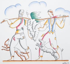 Large Gio Ponti Polychrome Tile