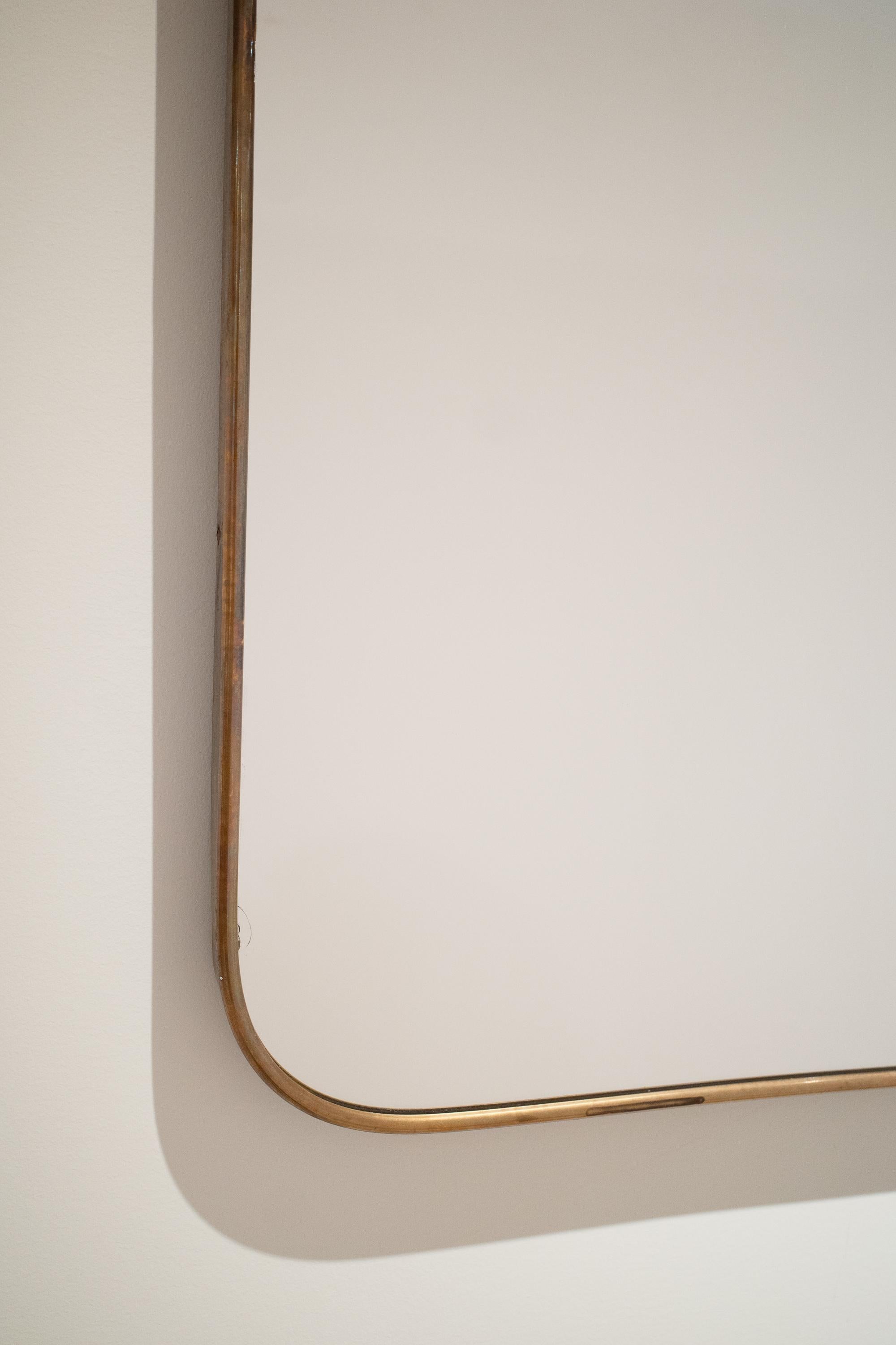 Großer Gio Ponti Wandspiegel von Fontana Arte (Moderne der Mitte des Jahrhunderts) im Angebot