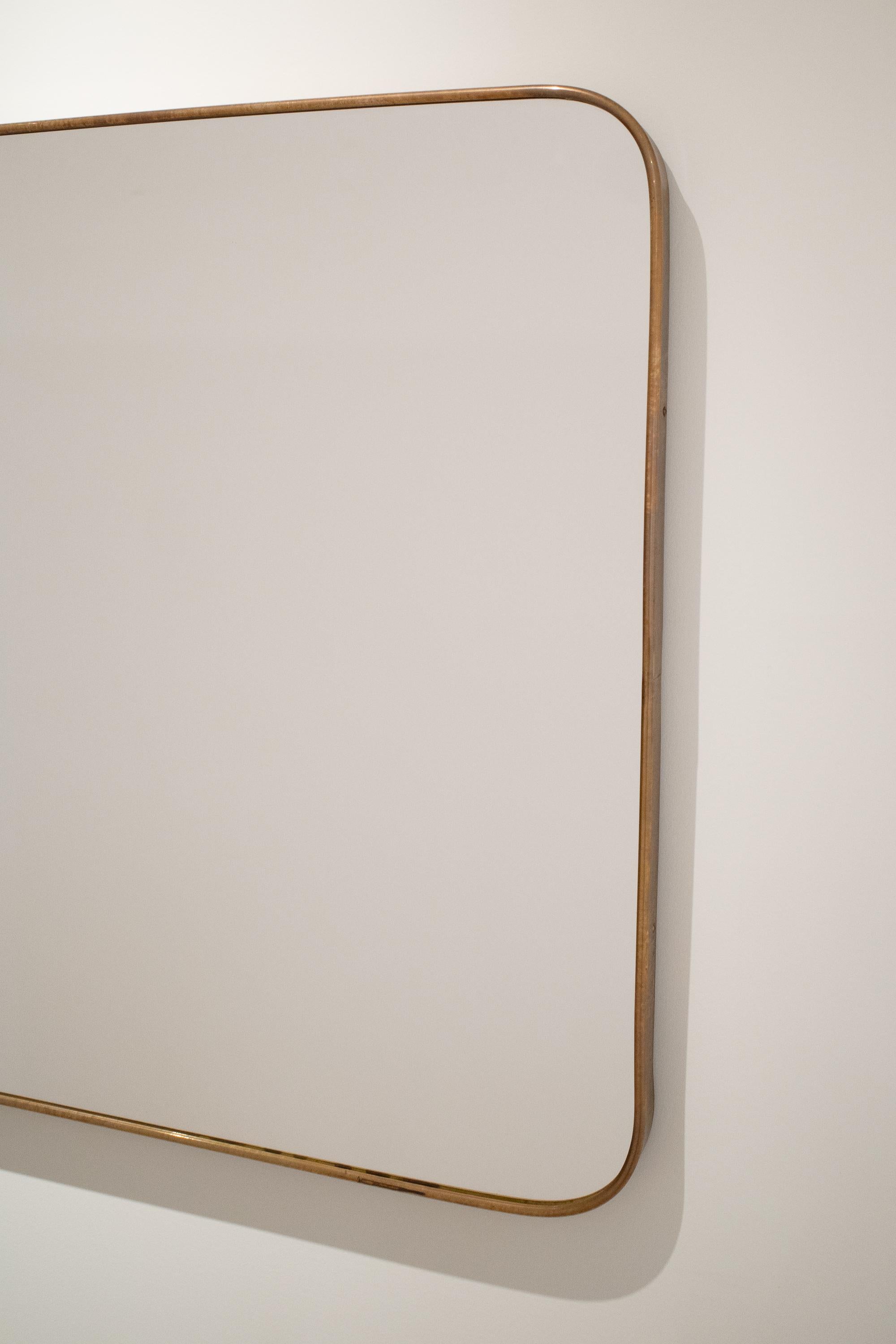 Großer Gio Ponti Wandspiegel von Fontana Arte im Zustand „Gut“ im Angebot in New York, NY