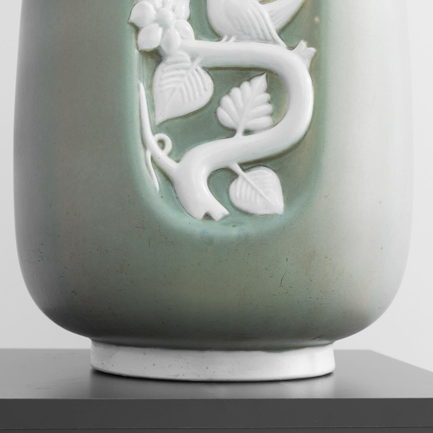 Mid-20th Century Large Giovanni Gariboldi Ceramic Vase by Ricard Ginori, 1940s