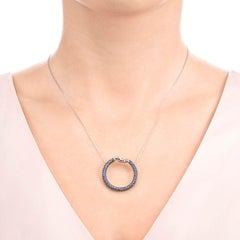 Large Give and Receive 18 Carat Rose Gold Pendant Pave Set with White Diamonds
