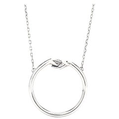 Large Give & Receive Pendant in 18 Carat White Gold by Lorenzo Quinn