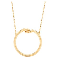 Large Give & Receive Pendant in 18 Carat Yellow Gold by Lorenzo Quinn
