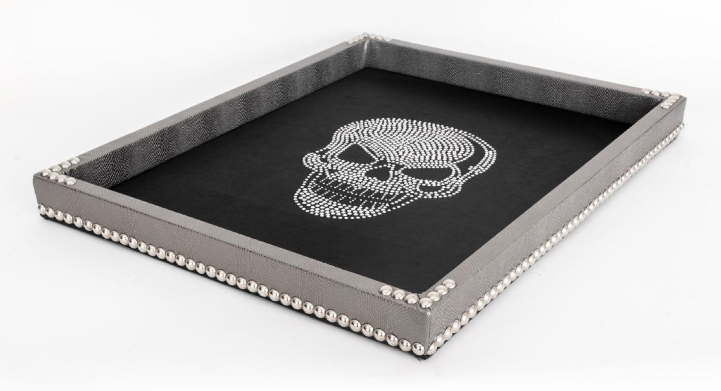 Modern Large Glam Rock Style Skull Tray For Sale