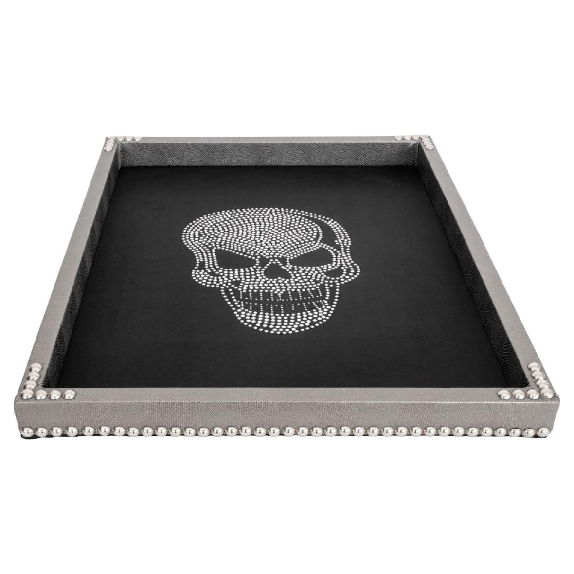 Large Glam Rock Style Skull Tray For Sale