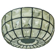 large glashuette limburg FLUSH MOUNT ceiling fixture model A322A glass with iron