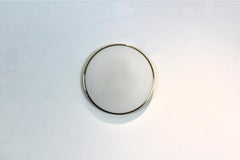 Large Glashütte Limburg Brass & Opaline Glass Wall Light, Stock of 9