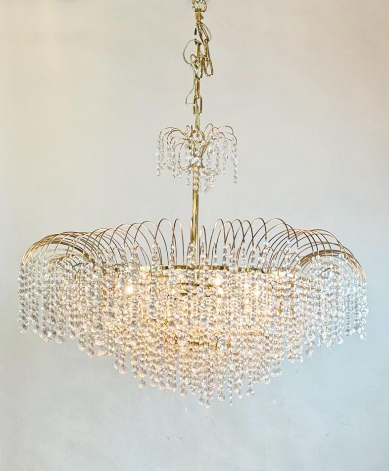 
Grande lampadario in vetro e ottone - 19 luci