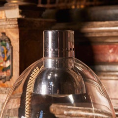 Large glass and chrome table lamp, mod.  "Lessa" by Ve Art, 1972