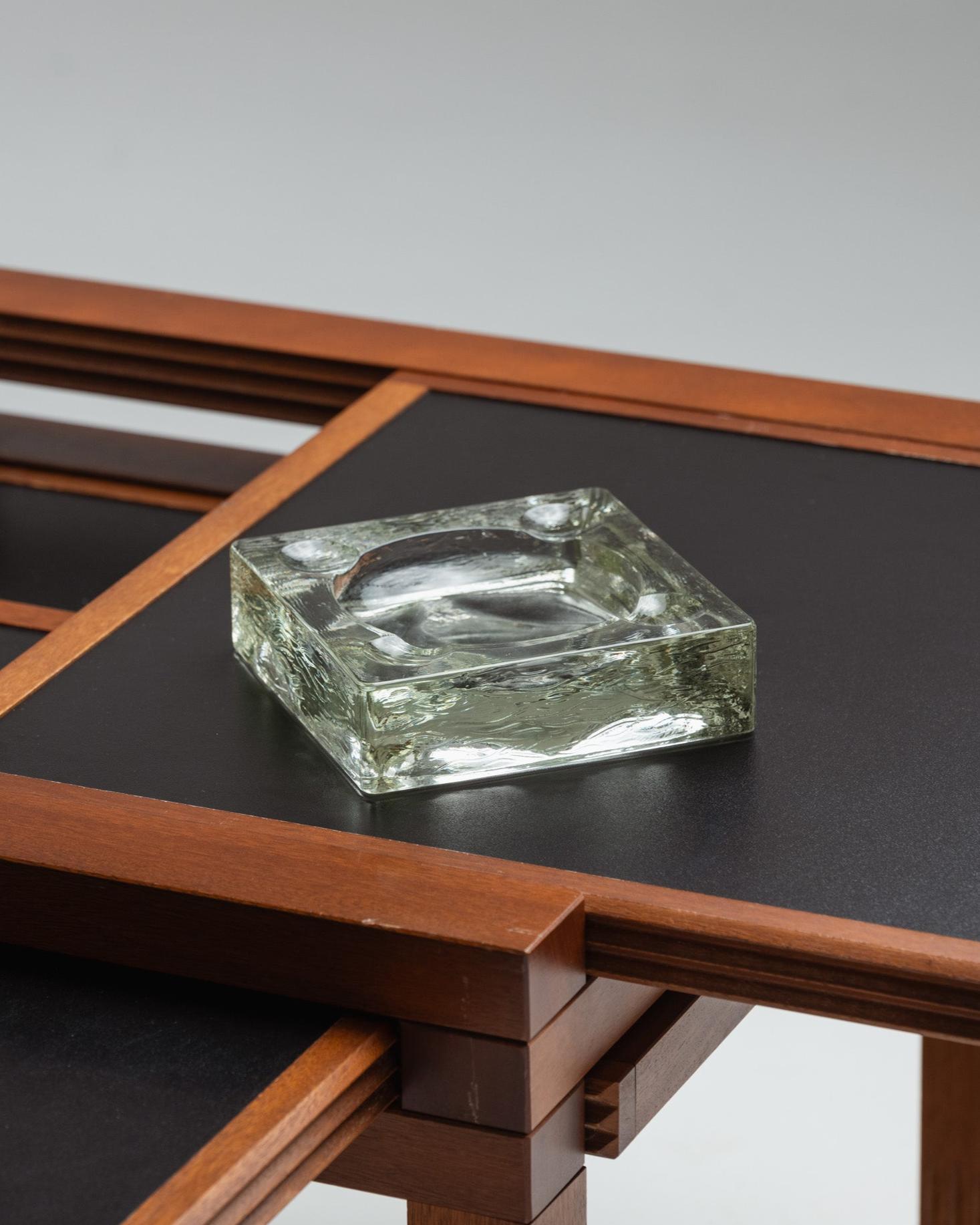 Großer Aschenbecher aus Glas, 1970er Jahre im Zustand „Gut“ im Angebot in PARIS, FR