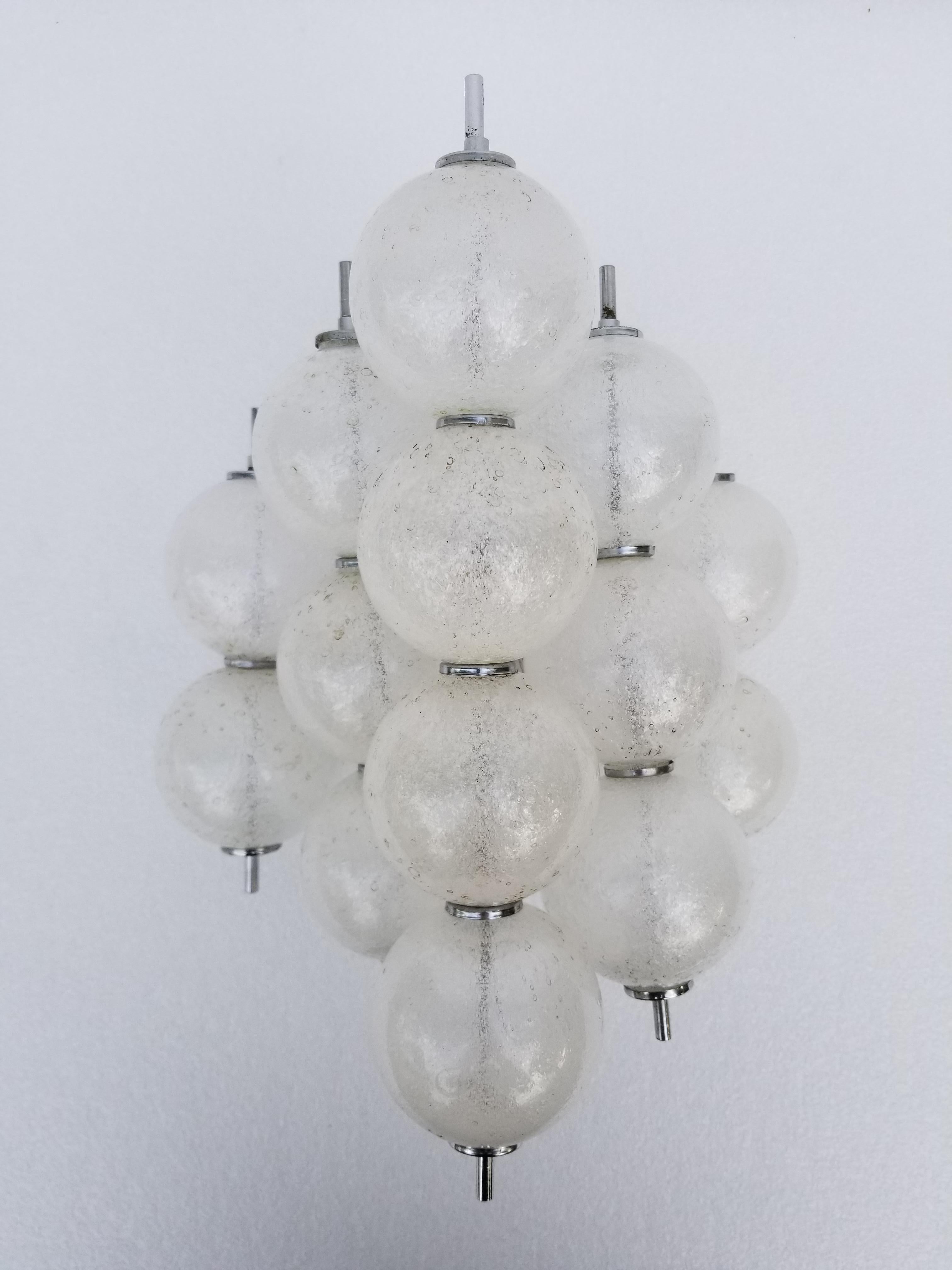 Large glass ball Kalmar sconce
2 lights, 40 watts max bulb.
  