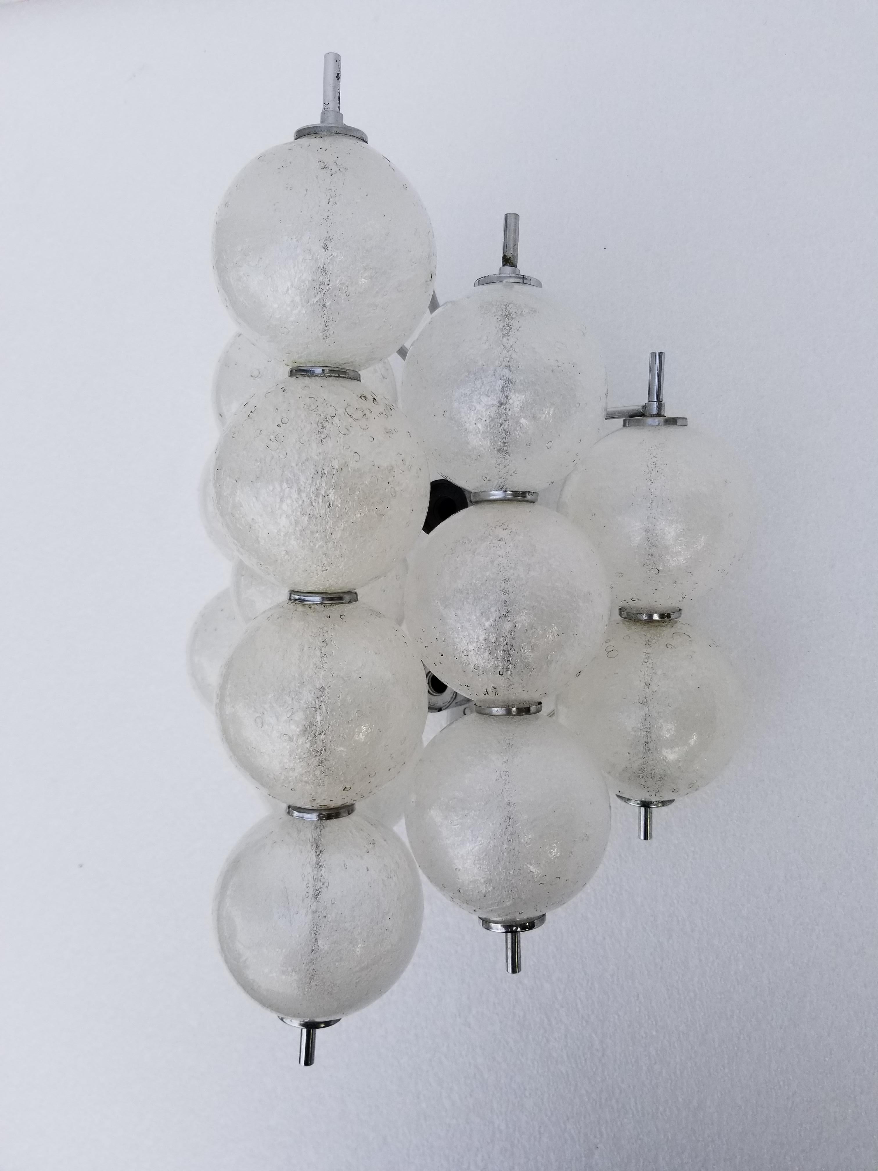 Large Glass Ball Kalmar Sconce For Sale 2