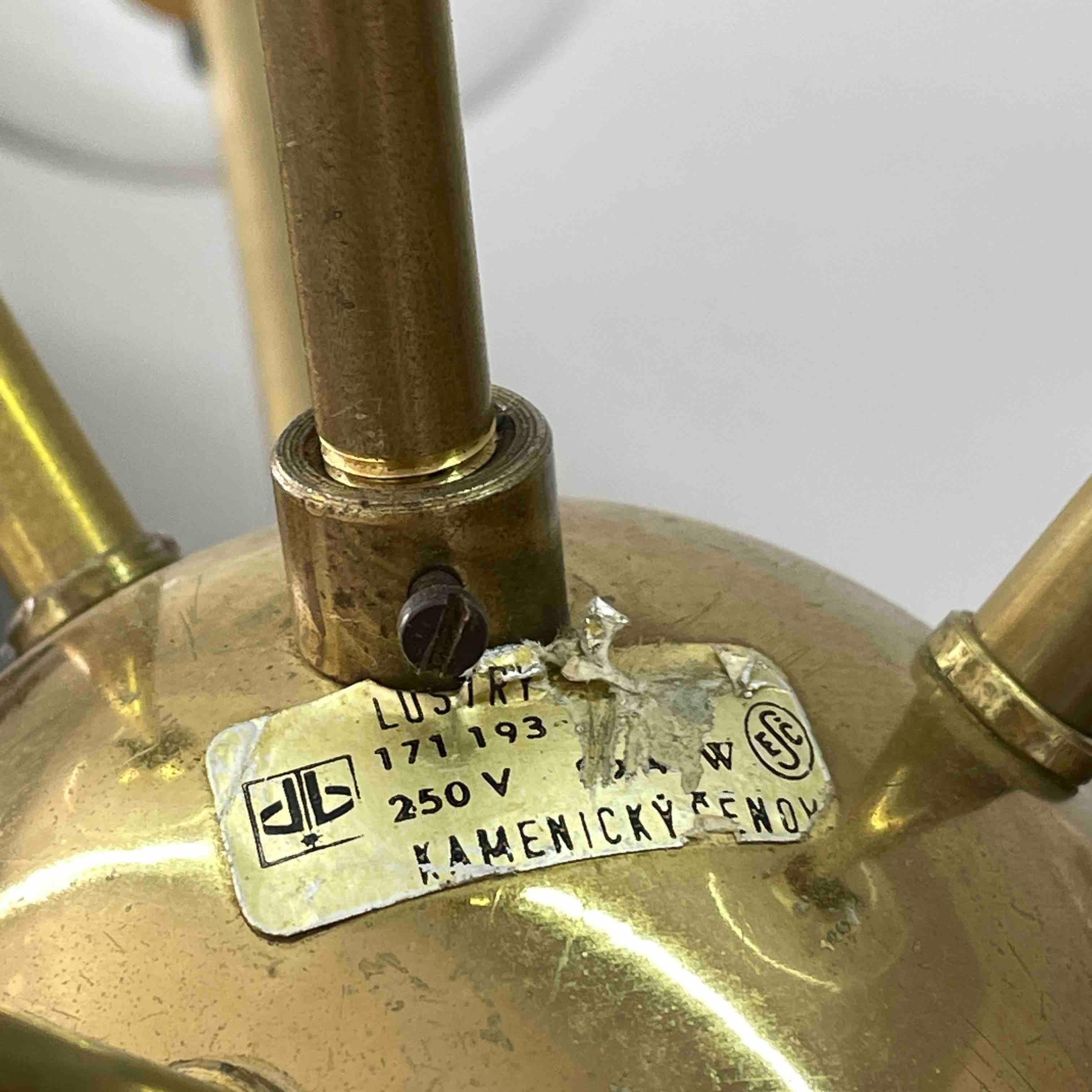 Large Glass Ball & Sputnik Chandelier by Kamenický Šenov, 1960s For Sale 4
