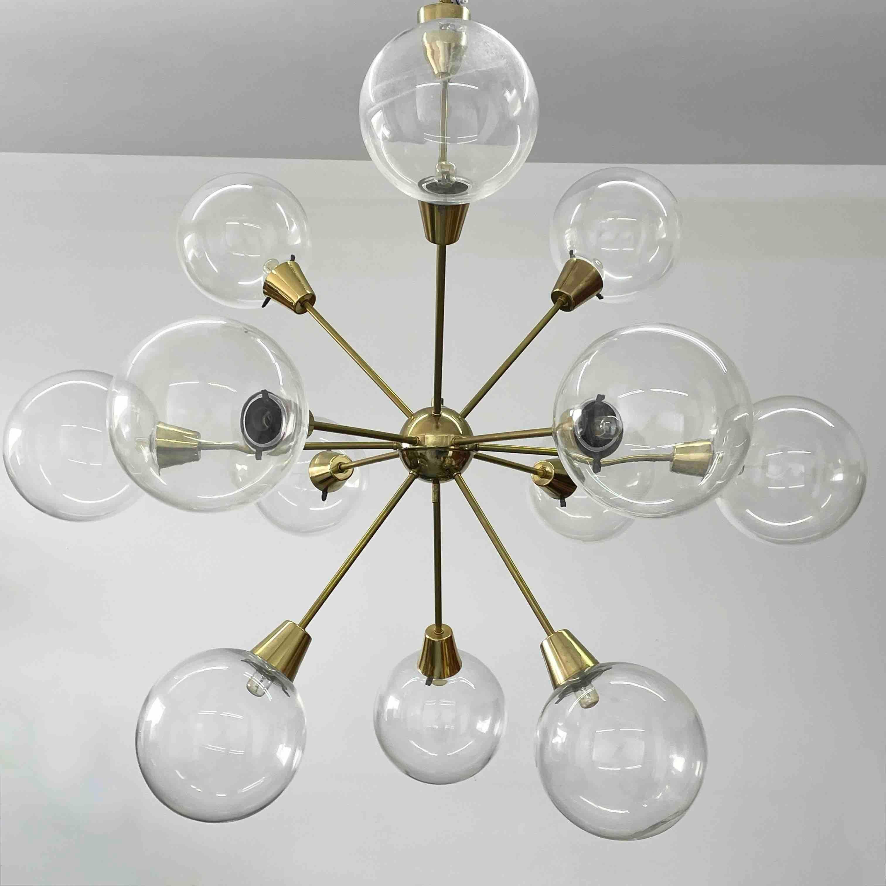 large glass ball chandelier