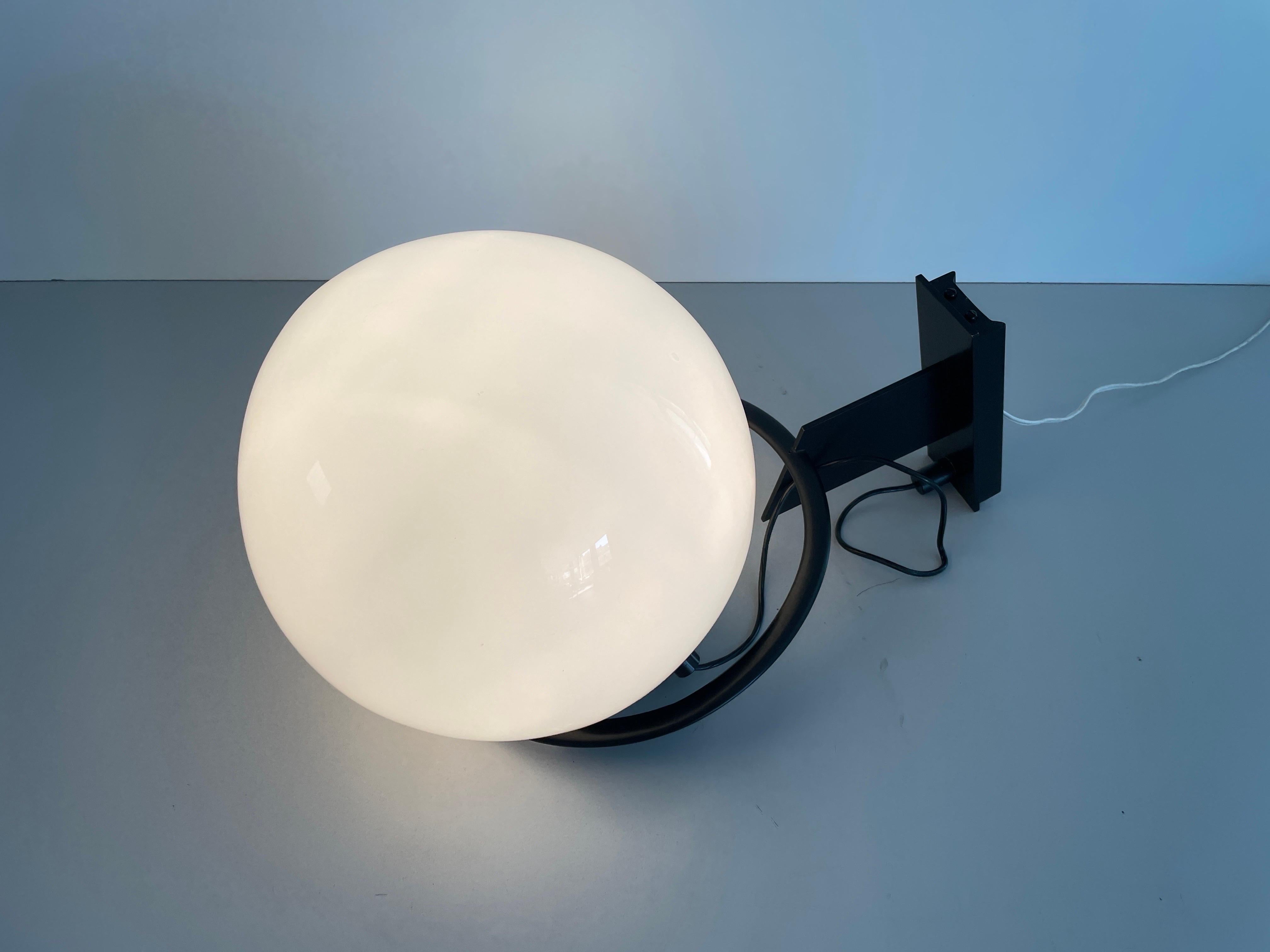Large Glass Ball Wall Lamp by Candle, 1960s, Italy For Sale 5