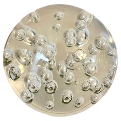 Large Glass Bubble Paperweight 