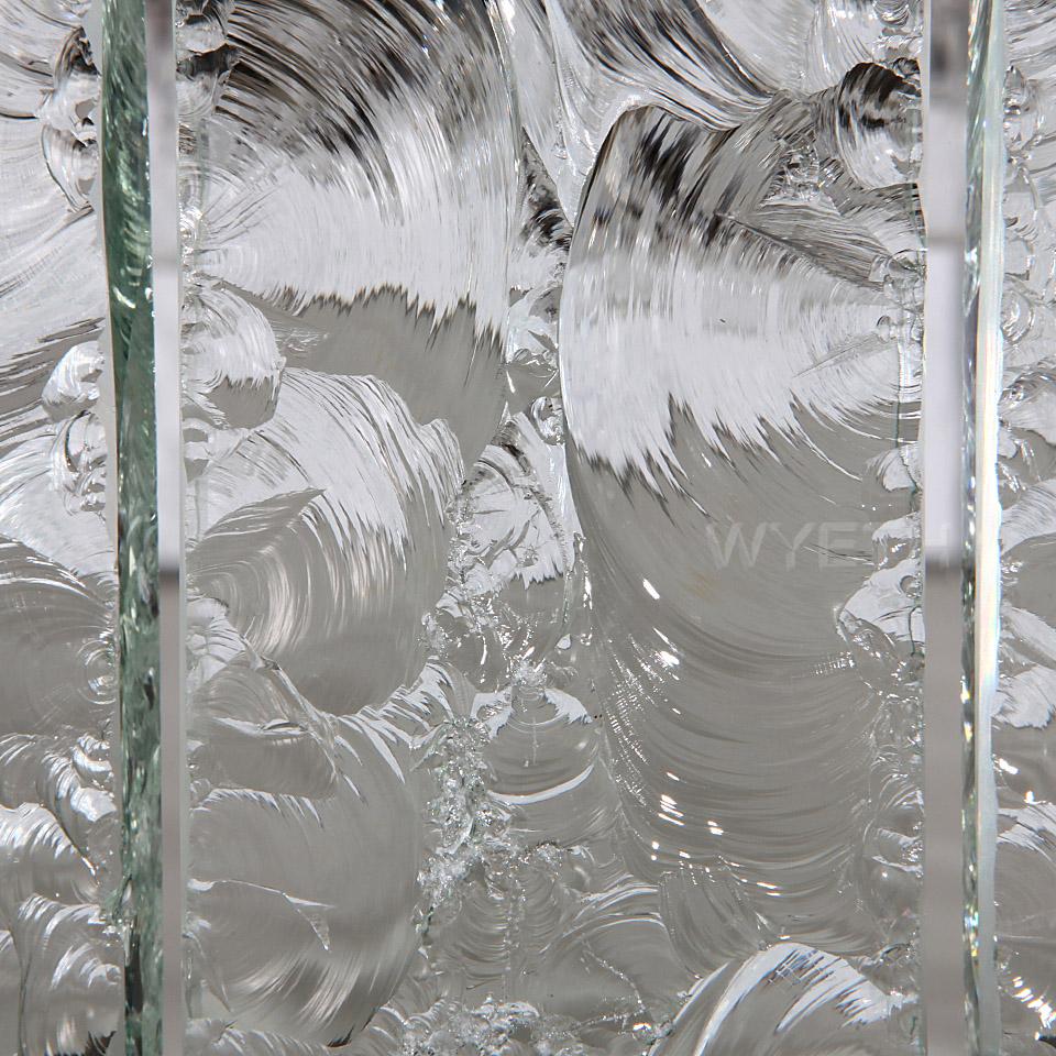Extraordinary Glass Ceiling Chandelier by Max Ingrand for Fontana Arte In Good Condition For Sale In Sagaponack, NY