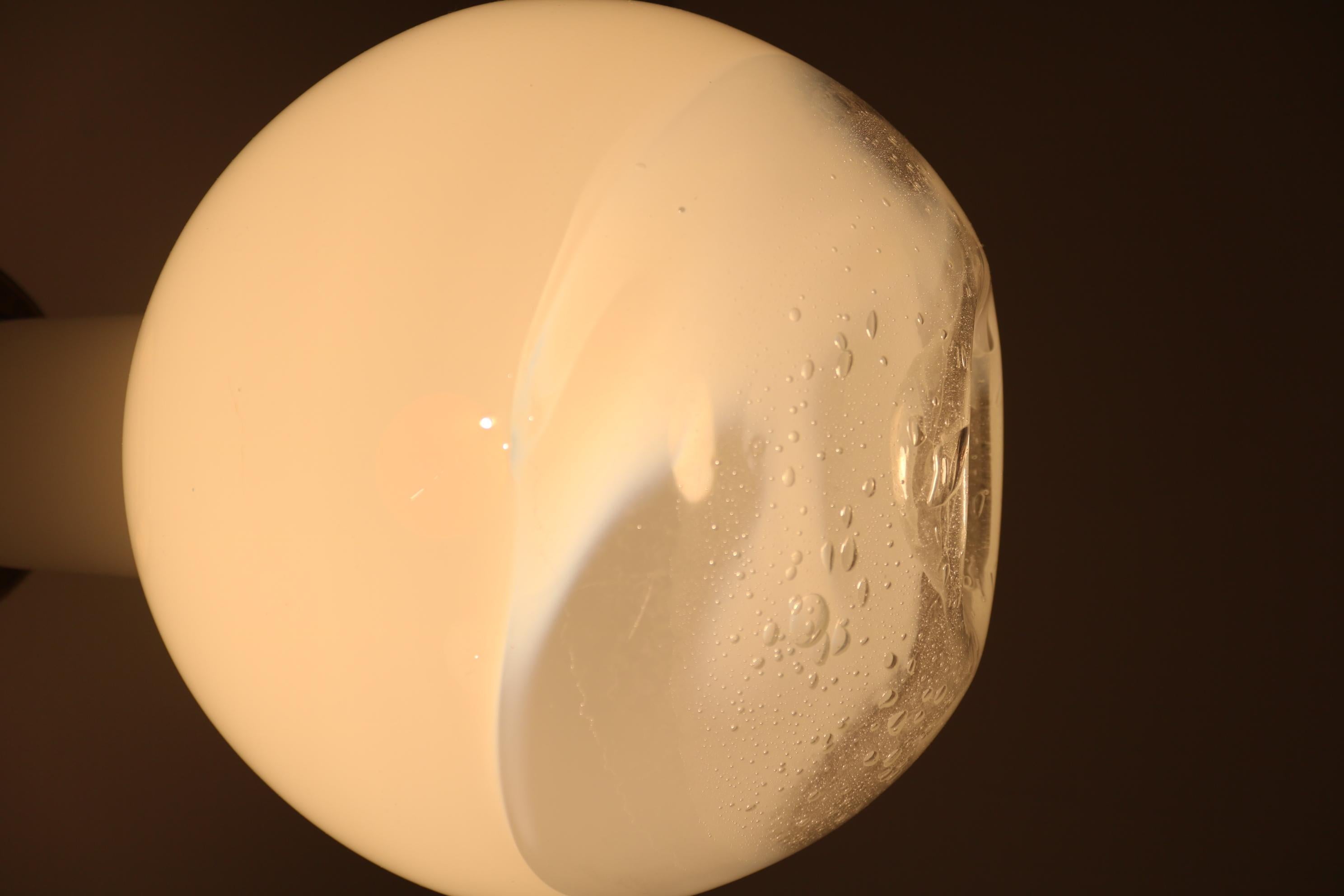 Brass Large Glass Ceiling Lamps by Harrachov, Czech Republic 1970