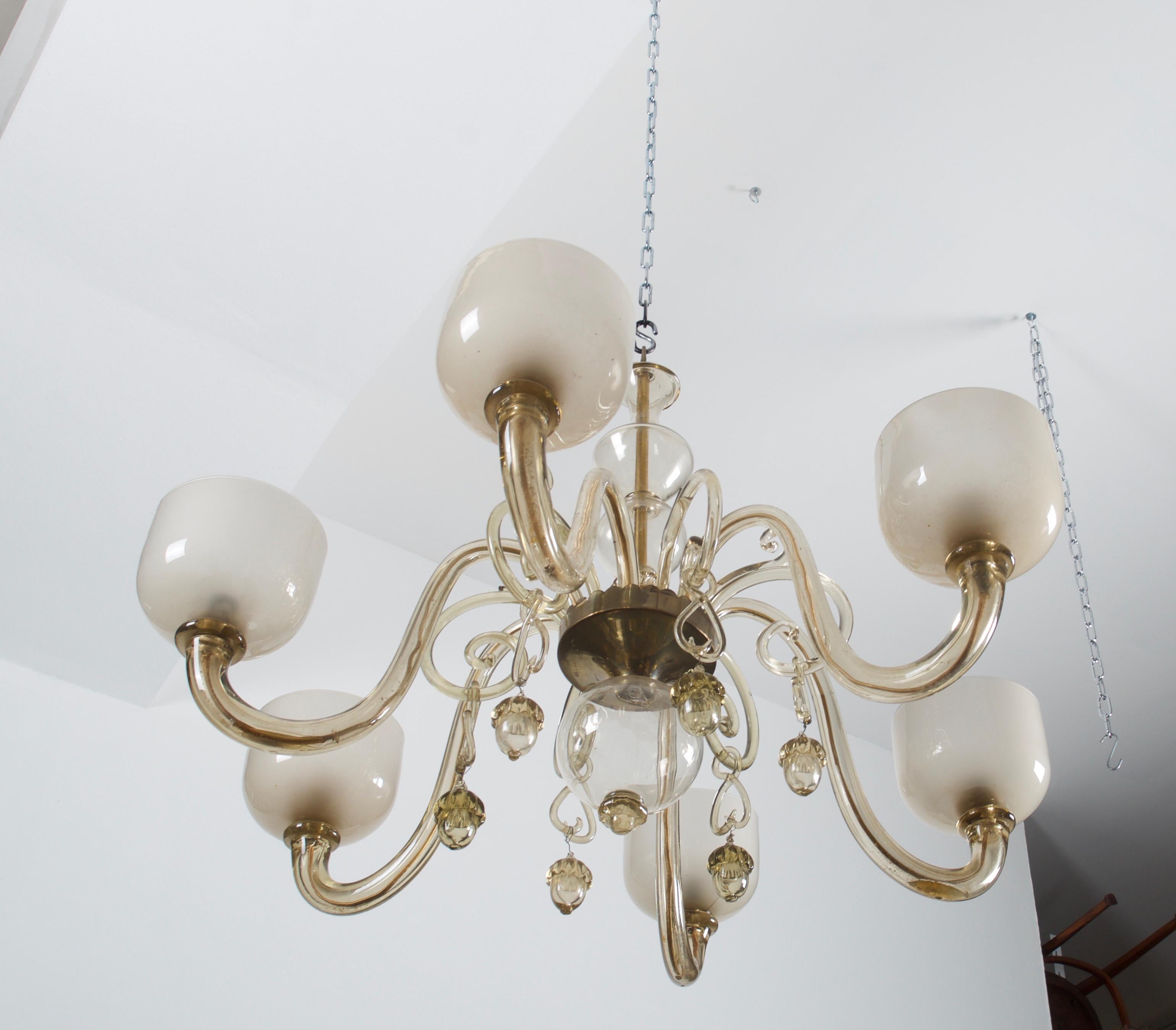 Large Glass Chandelier 2