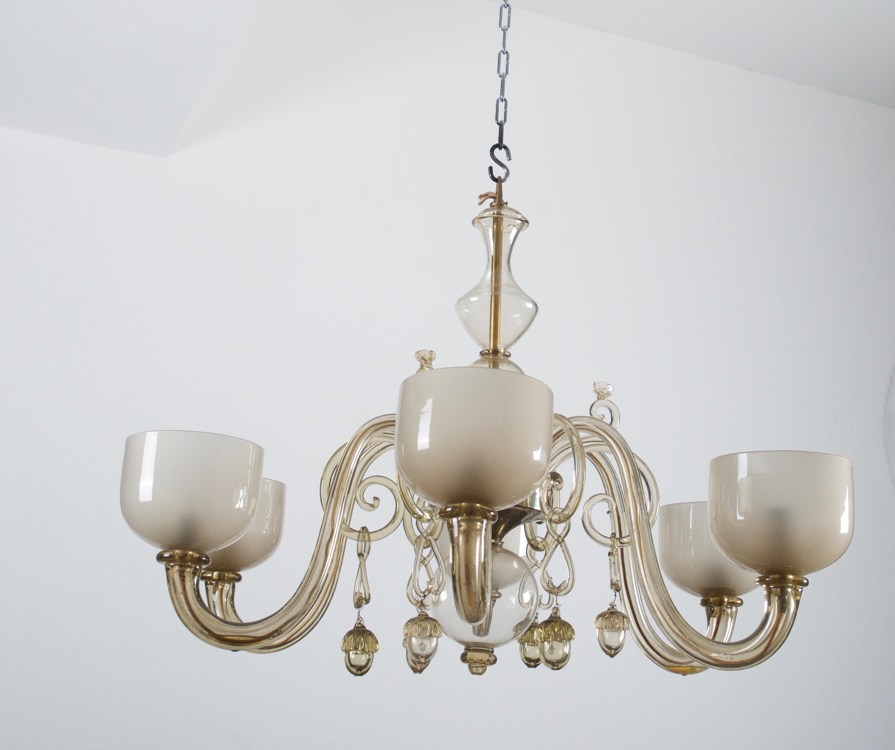 Large Glass Chandelier 3