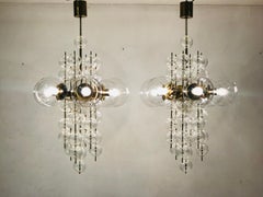 Large Glass Chandelier Kamenický Šenov, '1965'