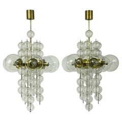 Large Glass Chandelier Kamenický Šenov, '1965'