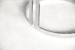 Large Glass Circular Dining Table by Milo Baughman, 1970s