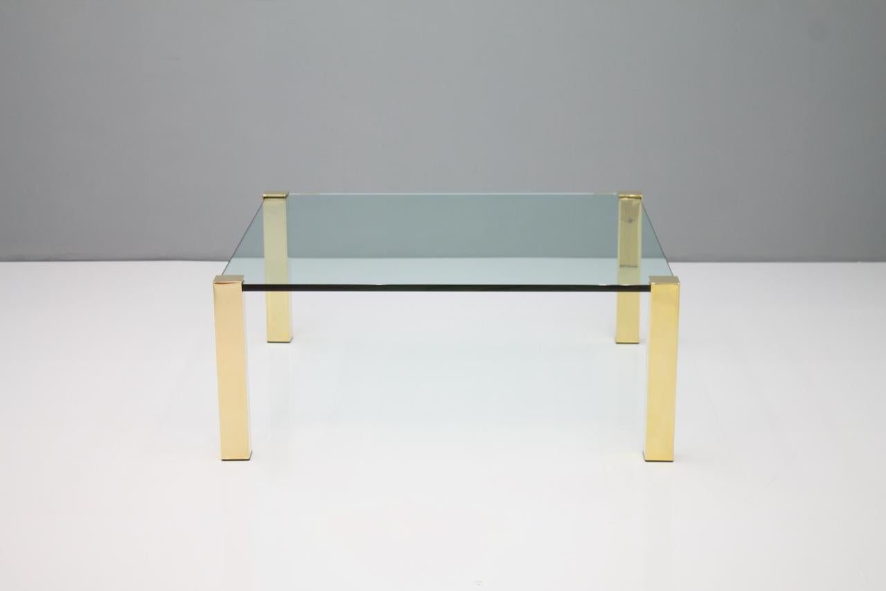 Mid-Century Modern Large Glass Coffee Table Sokrates by Peter Draenert, Germany, 1970s For Sale