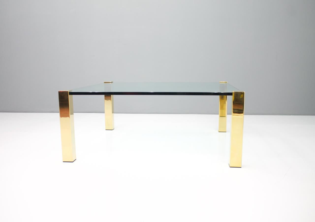 Large Glass Coffee Table Sokrates by Peter Draenert, Germany, 1970s In Good Condition For Sale In Frankfurt / Dreieich, DE