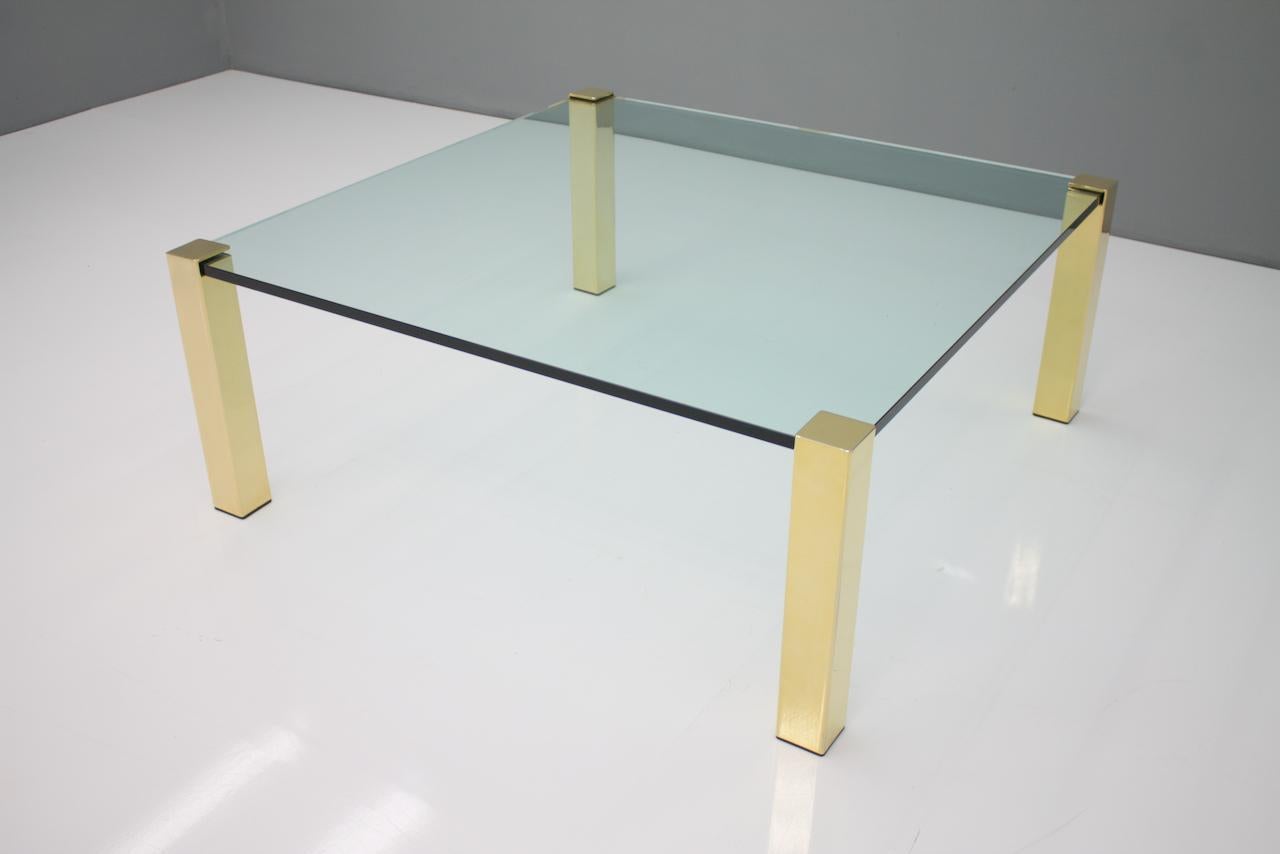Large Glass Coffee Table Sokrates by Peter Draenert, Germany, 1970s For Sale 1
