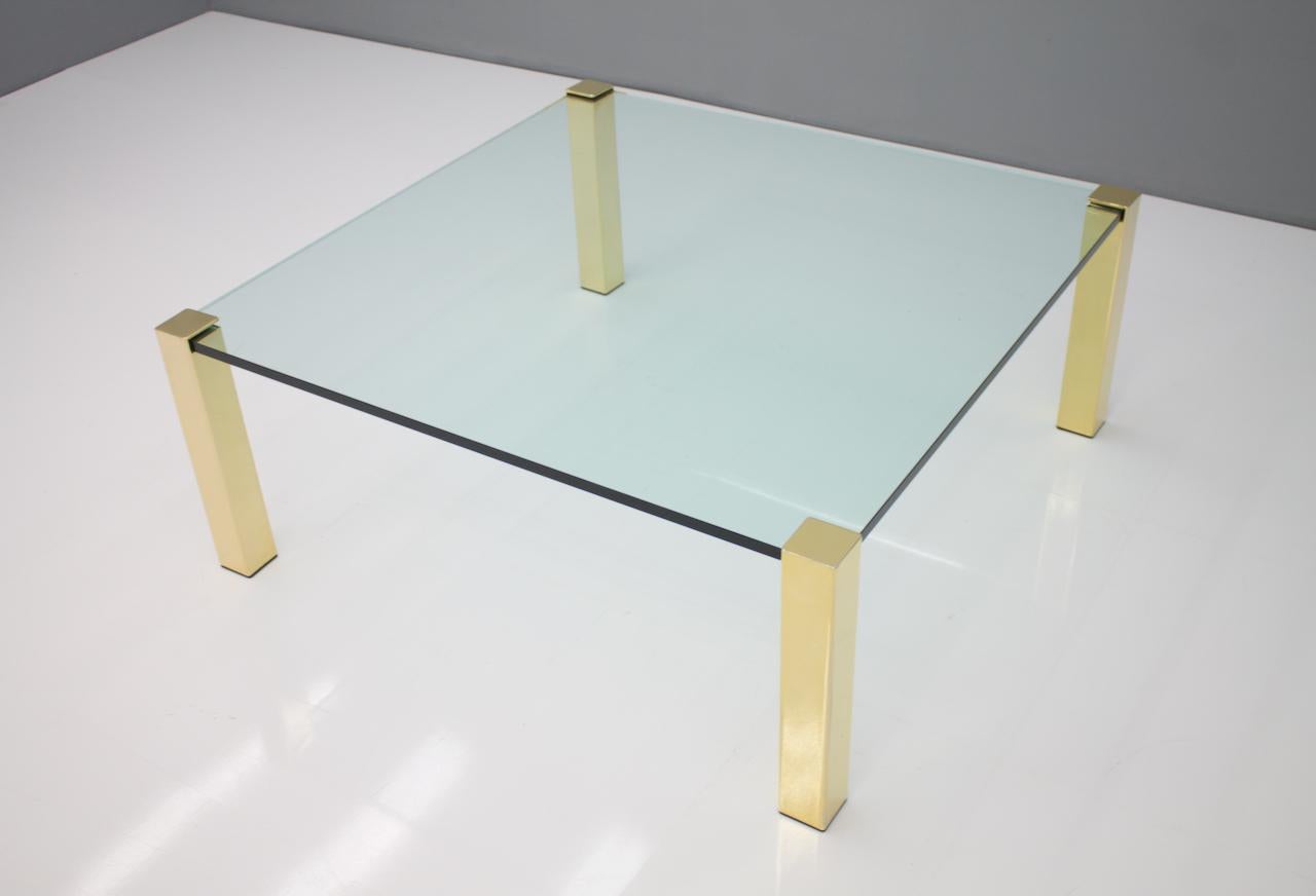Large Glass Coffee Table Sokrates by Peter Draenert, Germany, 1970s For Sale 2