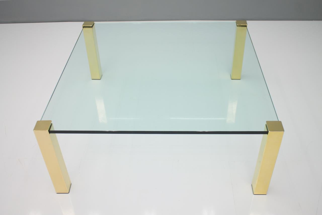 Large Glass Coffee Table Sokrates by Peter Draenert, Germany, 1970s For Sale 3