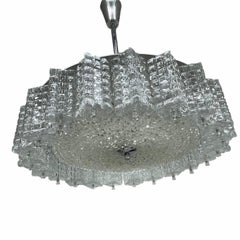 Large Glass Cube Chandelier by Austrolux, Austria, 1960s