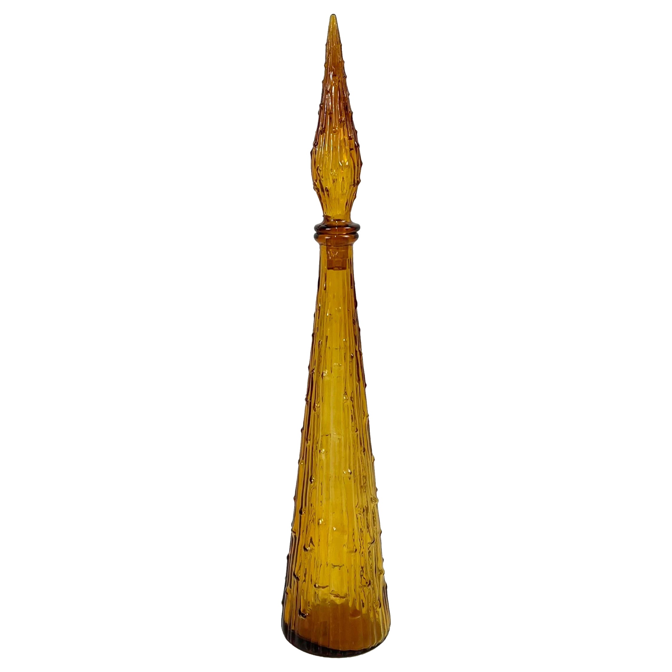 Large glass decanter/ carafe, Empoli, Italy, 60’s