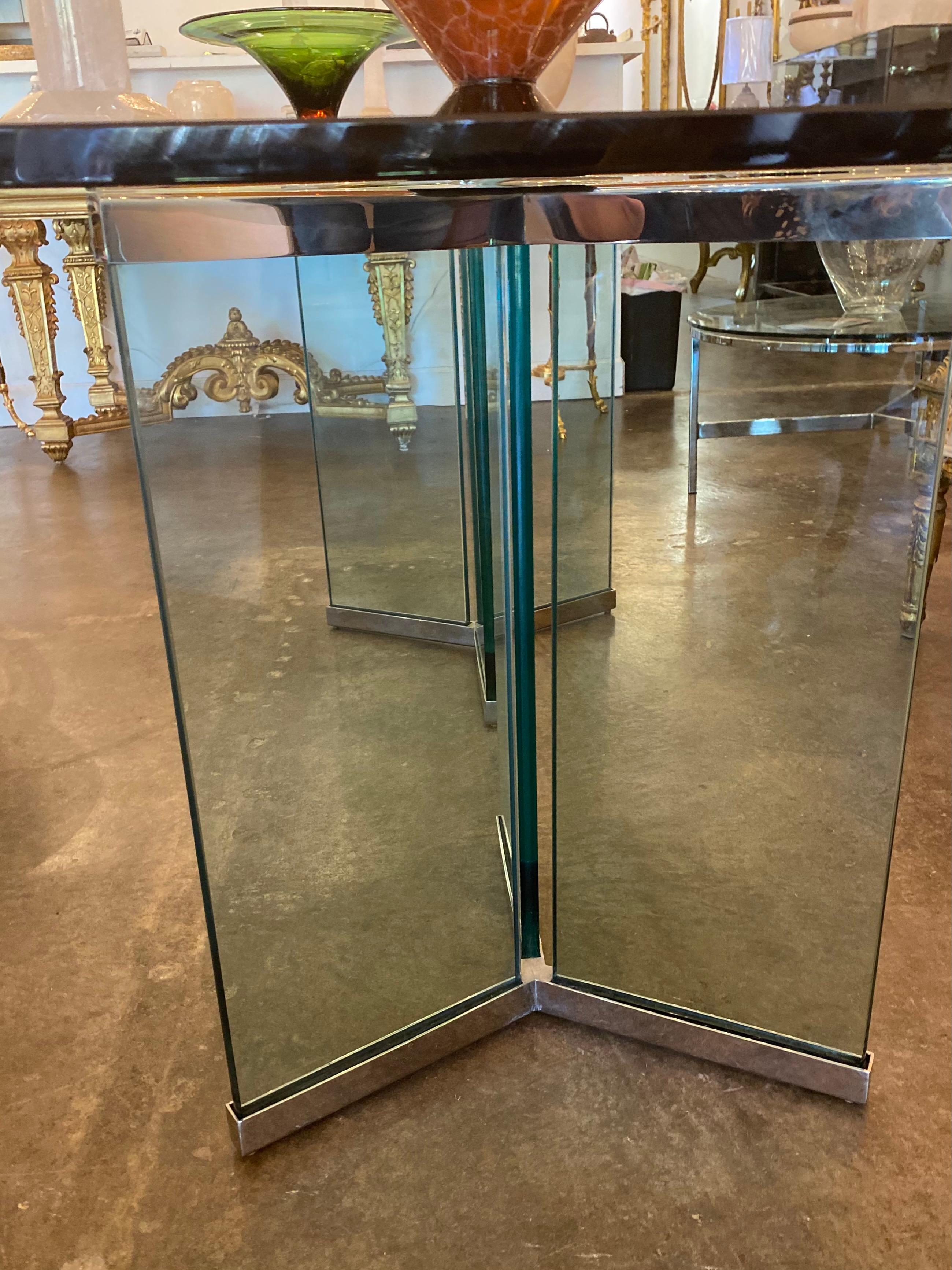 large glass table