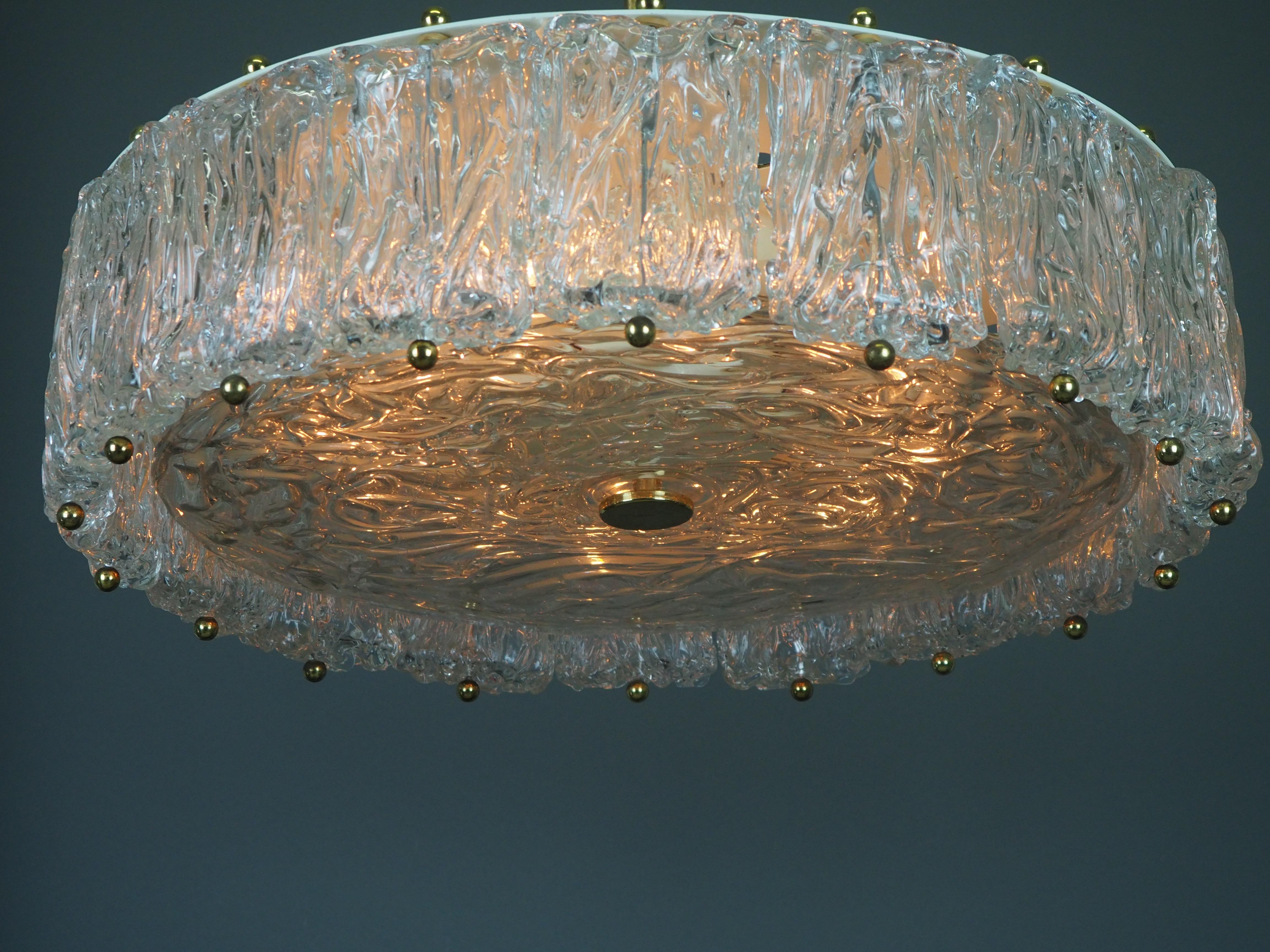 drum glass chandelier