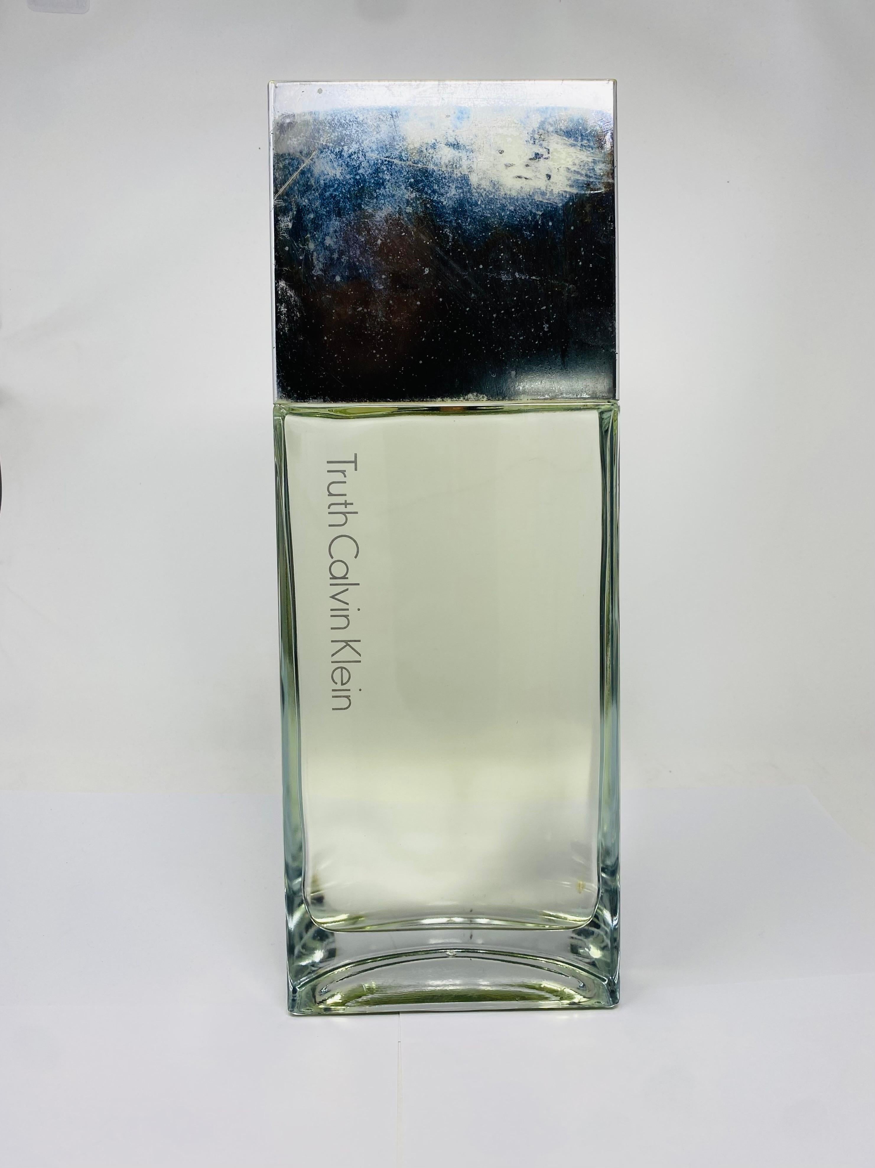 Late 20th Century Large Glass Factice Truth by Calvin Klein For Sale