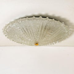 Large Glass Flush Mount Wall Lights, Germany, 1970s