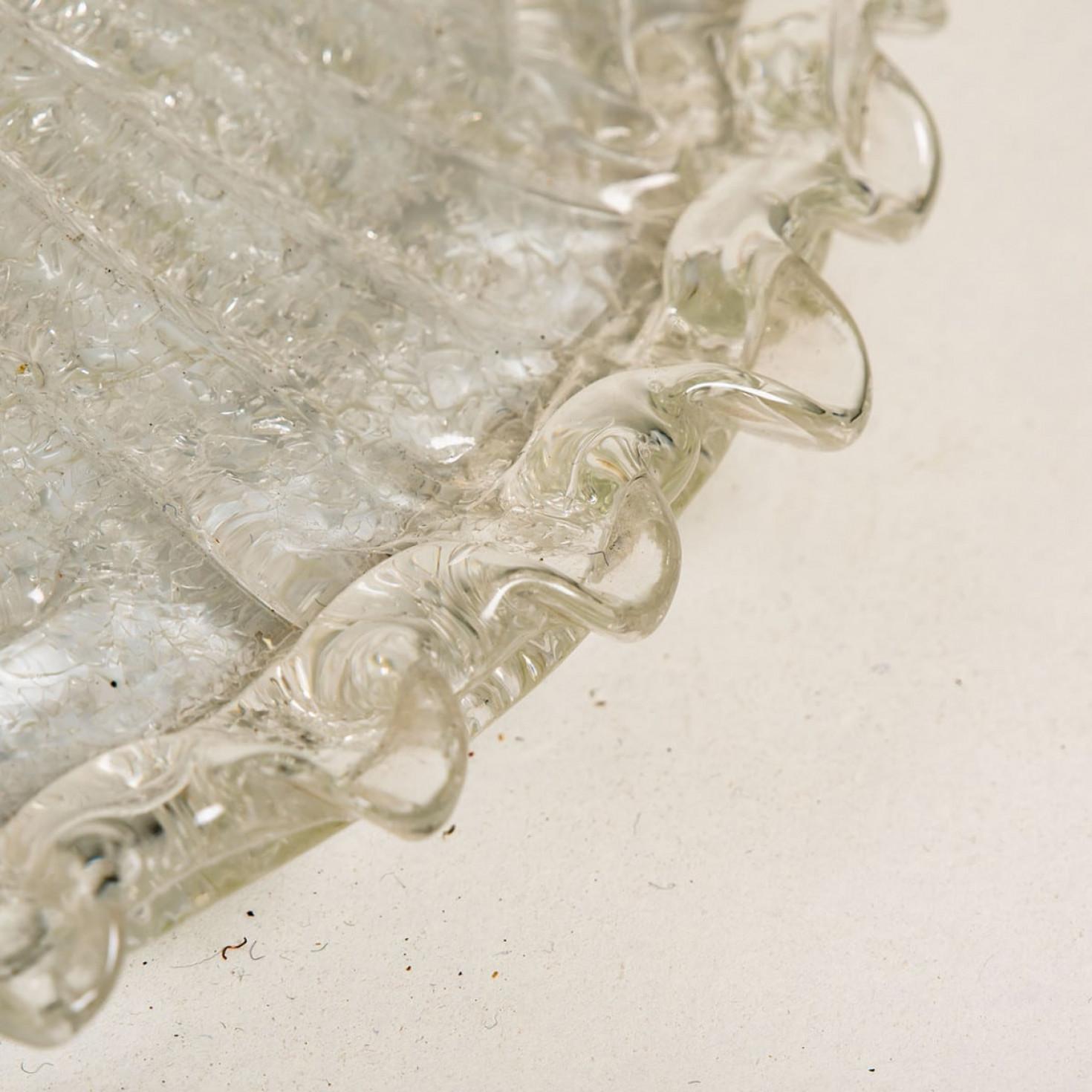 Grandes apliques empotrables de cristal, Alemania, años 70 Moderno de mediados de siglo en venta